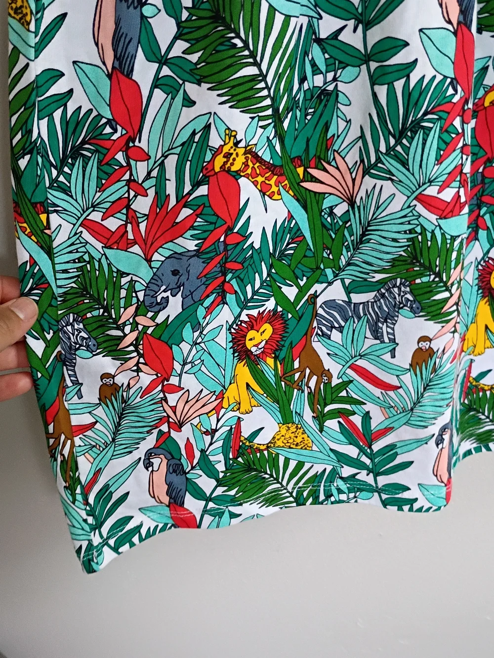 Dupe Mini Boden Elephant Tank Dress with Tropical Skirt